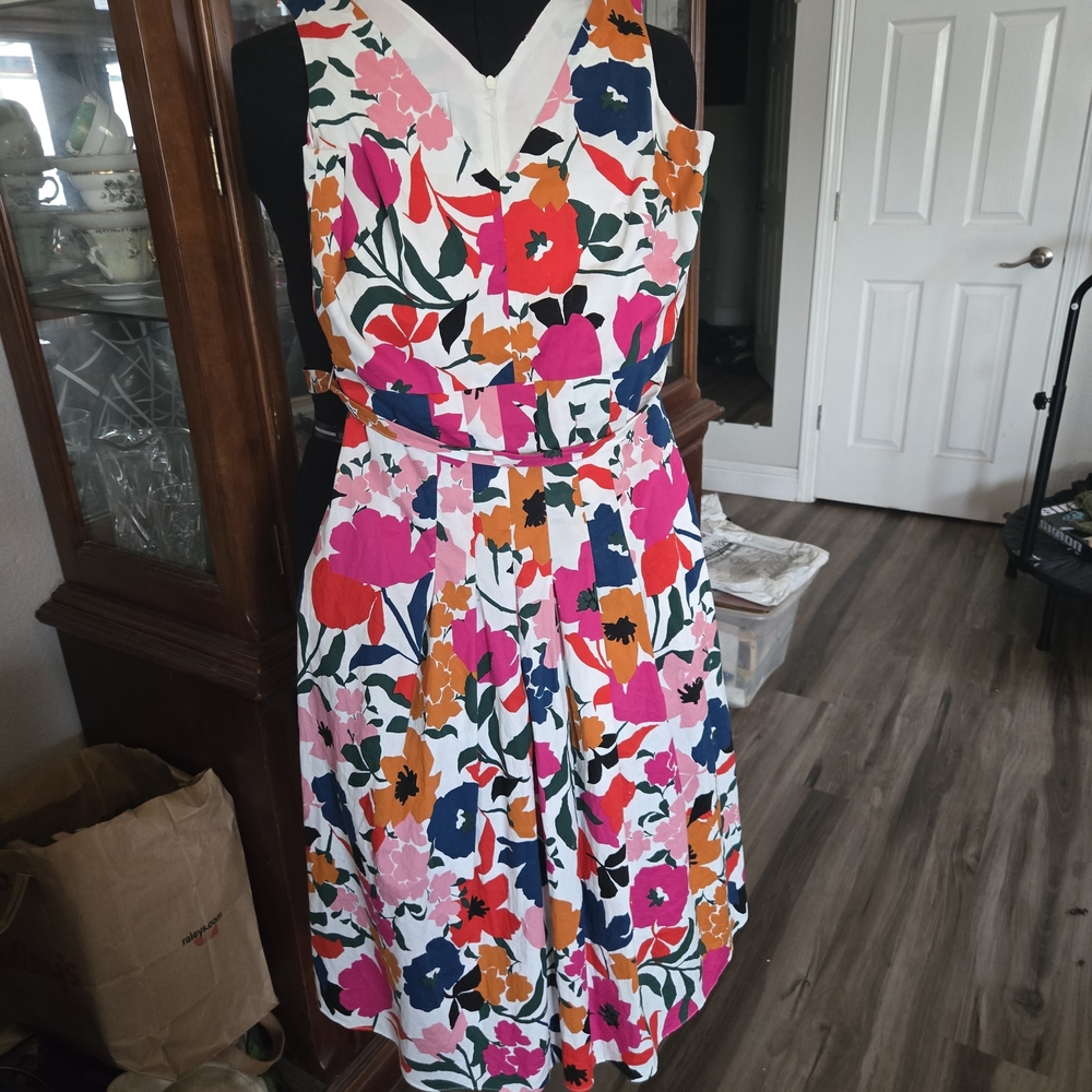 Donna Morgan Multicolor Floral Midi Dress